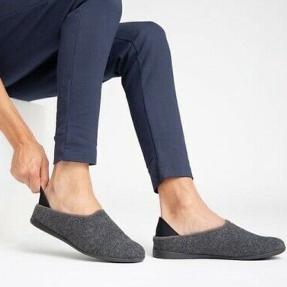 Mahabis Classic Wool Lined Gray Indoor/Outdoor Slipper